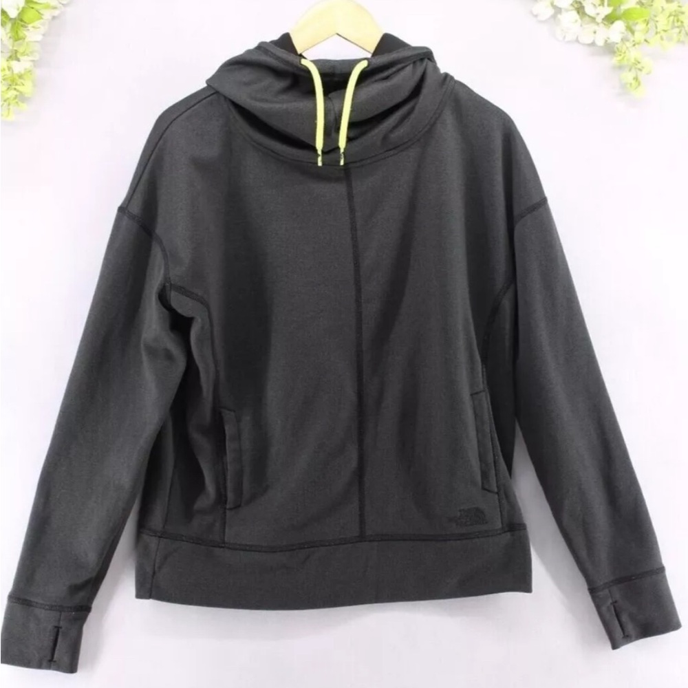 The North Face Women's Lanna Pullover Hoodie Size Medium Mock Cowl Neck Gray
